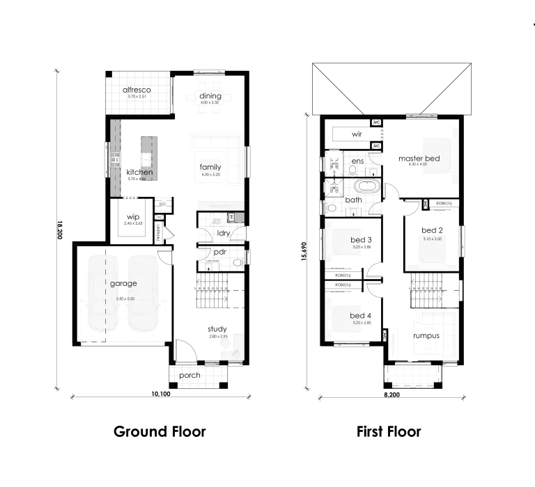 2 storey 4 bedroom home design in sydney