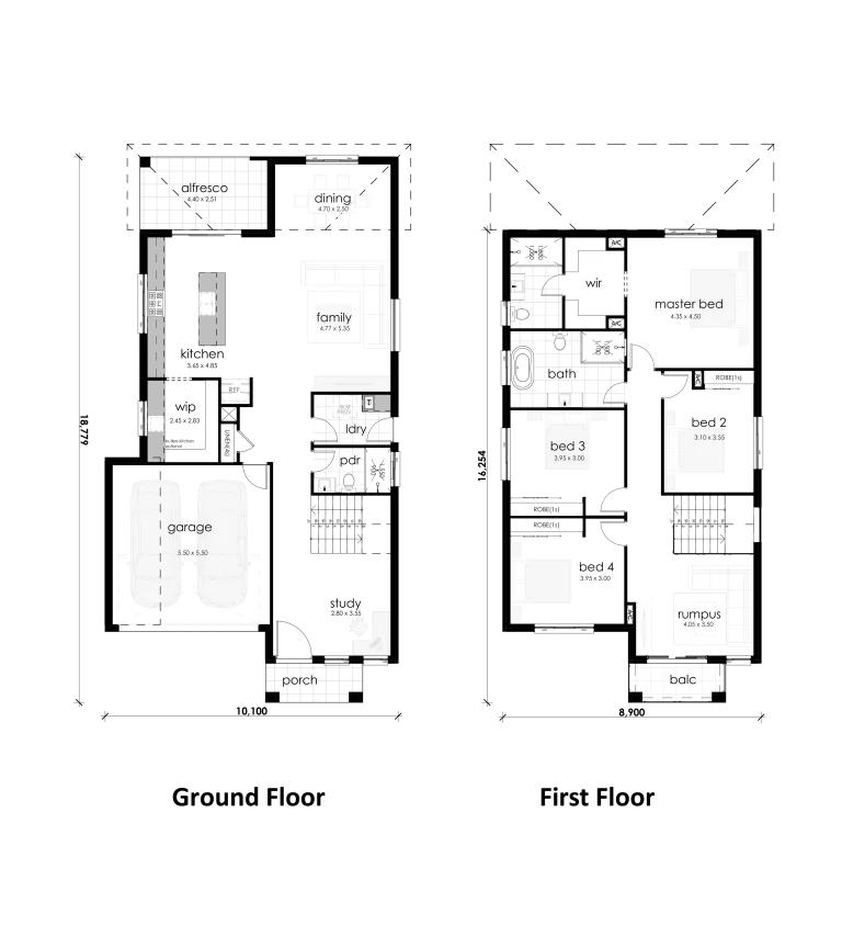 29 sq 4 bedroom home design plan