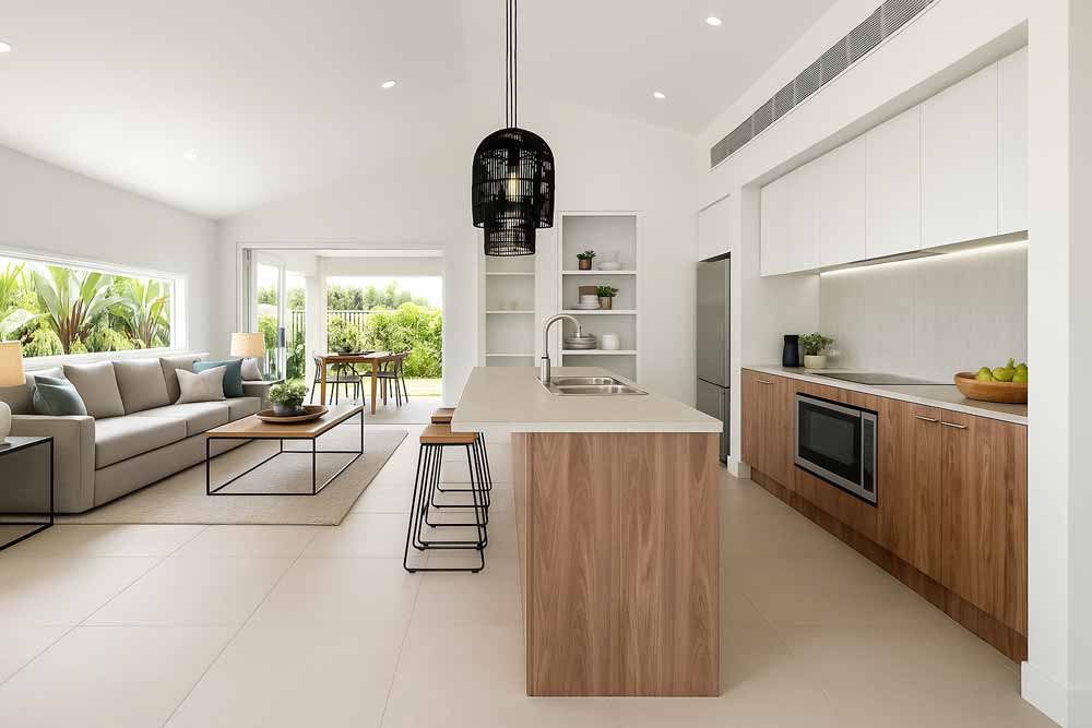 What is a raked ceiling? Internal home layout.