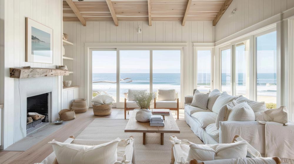 a quaint beach house in the hamptons style